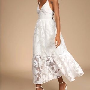 lulus white bridal dress, worn once